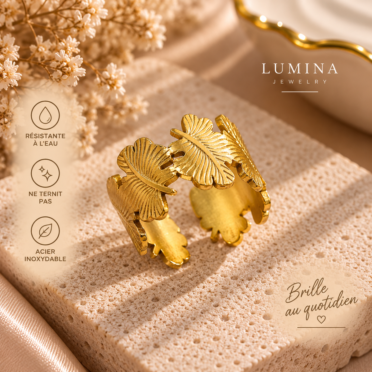 Bague Feuille