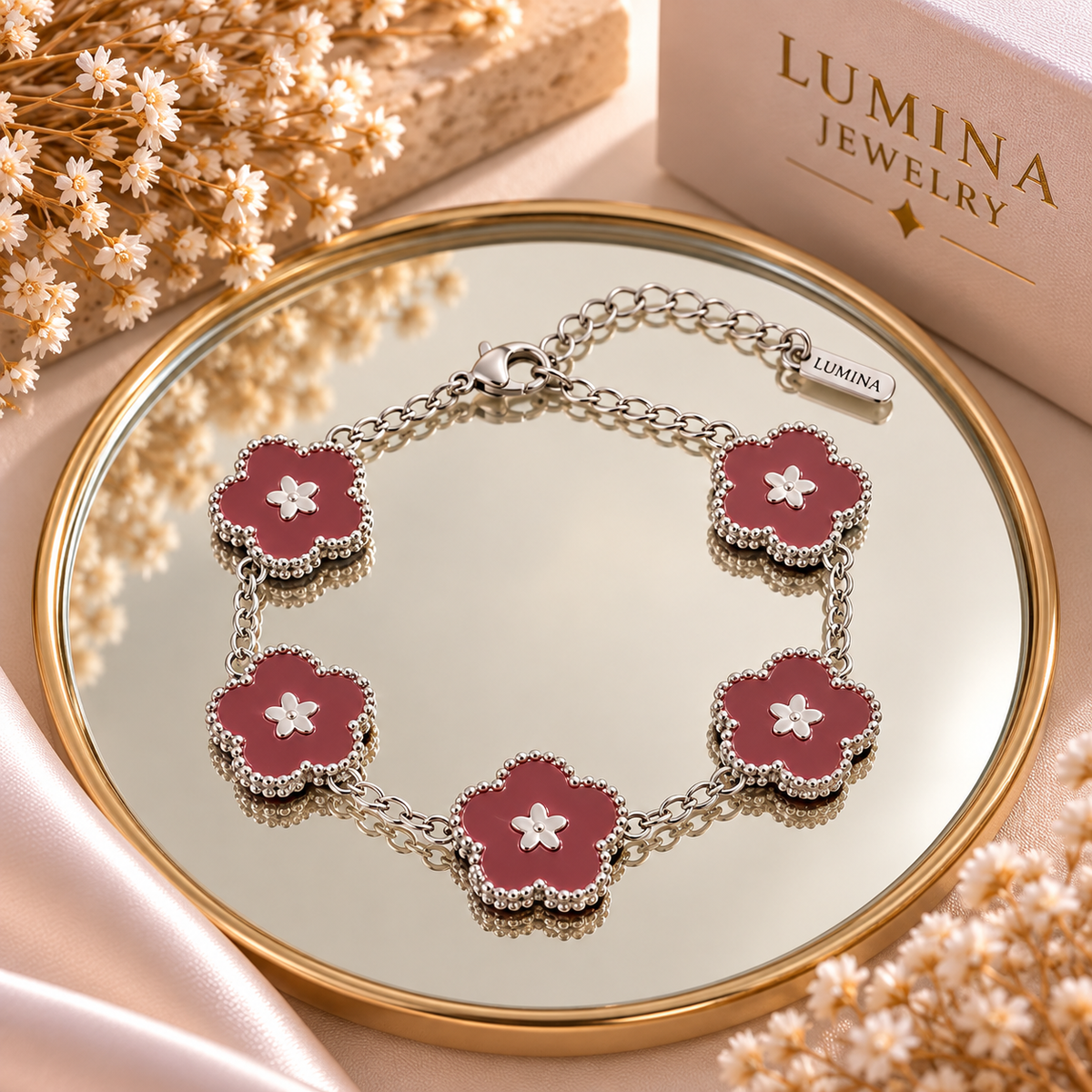 Bracelet Capucine Rouge Foncé